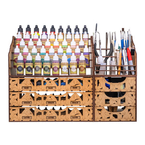 Advanced Paint Station — handcrafted wooden hobby accessory by our workshop