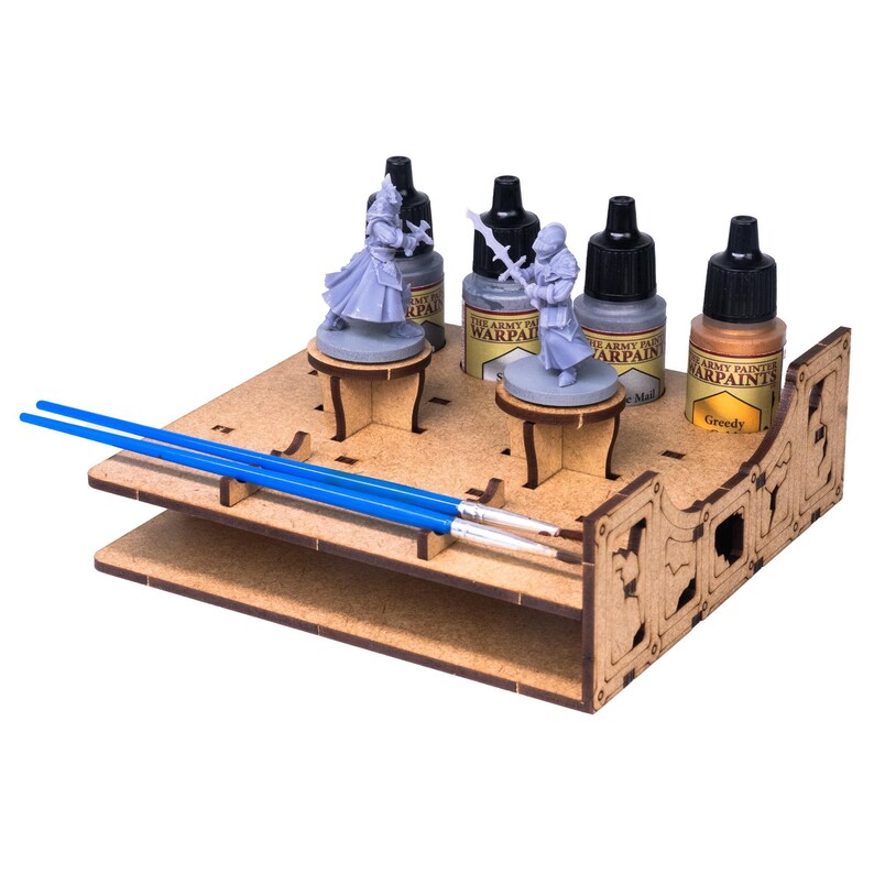 Paint Station with Storage Box — Paint Rack with Drawers