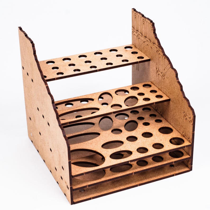 Tool Rack & Paintbrush Stand — Brush Holder & Hobby Tool Organizer