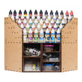 Corner Paint Organizer — handcrafted wooden hobby accessory by TowerRex