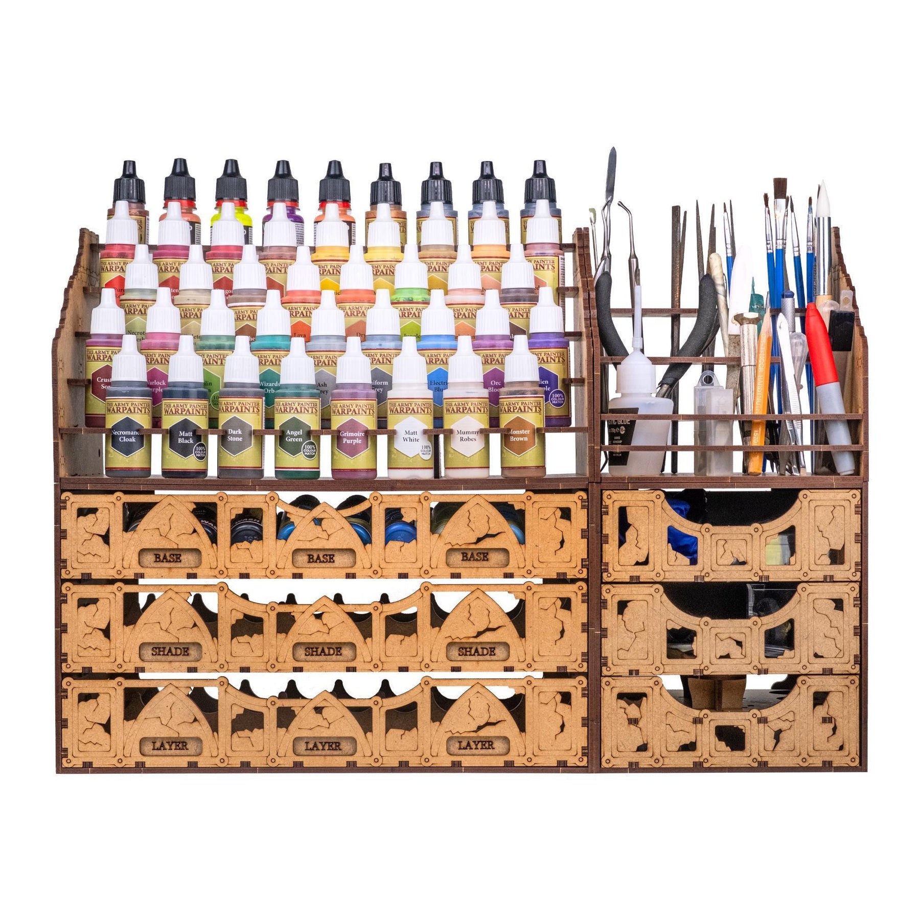 Advanced Paint Station — handcrafted wooden hobby accessory by our workshop