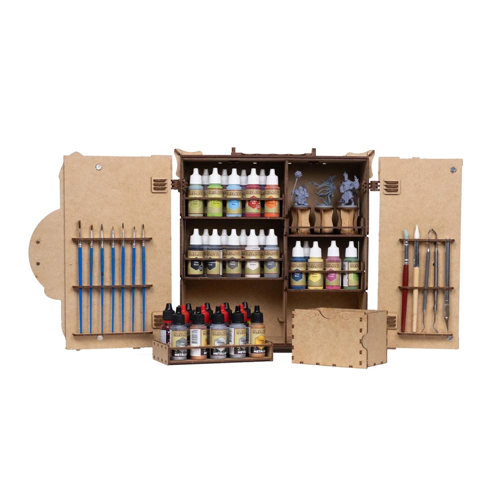 Portable Paint Case — handcrafted wooden hobby accessory